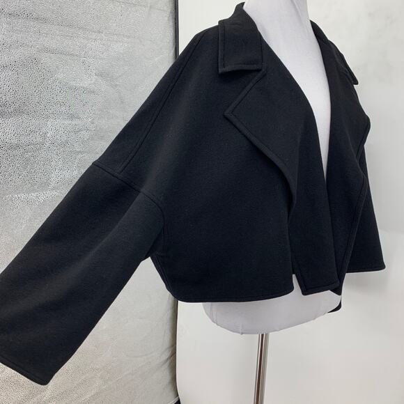 Vintage Rebecca Moses Jacket Womens M Medium Wool Drop Shoulder Open Front Shrug - Picture 5 of 14